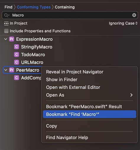 hermes xcode saved search